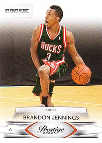 #210 Brandon Jennings - Milwaukee Bucks - 2009-10 Panini Prestige Basketball