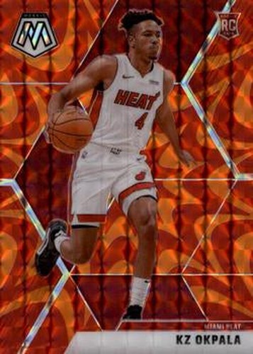 #210 KZ Okpala - Miami Heat - 2019-20 Panini Mosaic - Reactive Orange Basketball