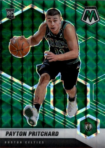 #210 Payton Pritchard - Boston Celtics - 2020-21 Panini Mosaic - Mosaic Green Basketball