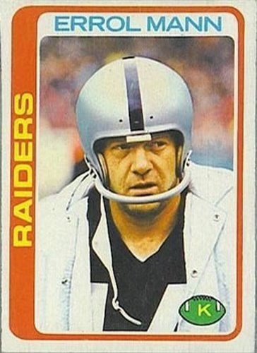 #210 Errol Mann - Oakland Raiders - 1978 Topps Football
