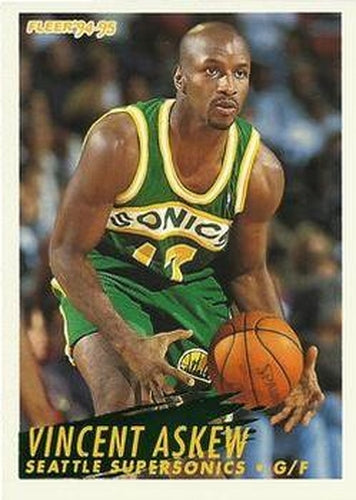 #210 Vincent Askew - Seattle SuperSonics - 1994-95 Fleer Basketball