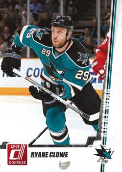 #211 Ryane Clowe - San Jose Sharks - 2010-11 Donruss Hockey