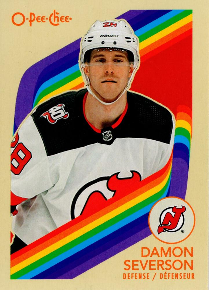 #211 Damon Severson - New Jersey Devils - 2023-24 O-Pee-Chee - Retro Hockey