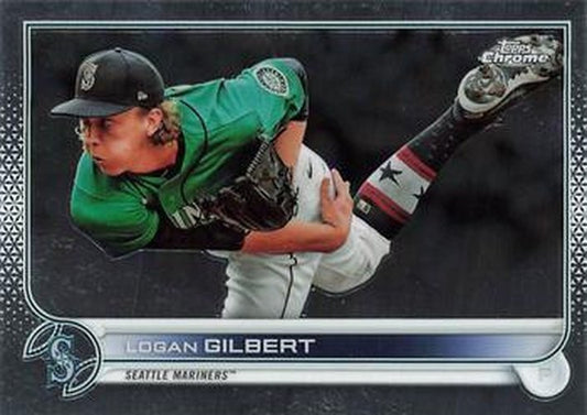 #211 Logan Gilbert - Seattle Mariners - 2022 Topps Chrome Baseball