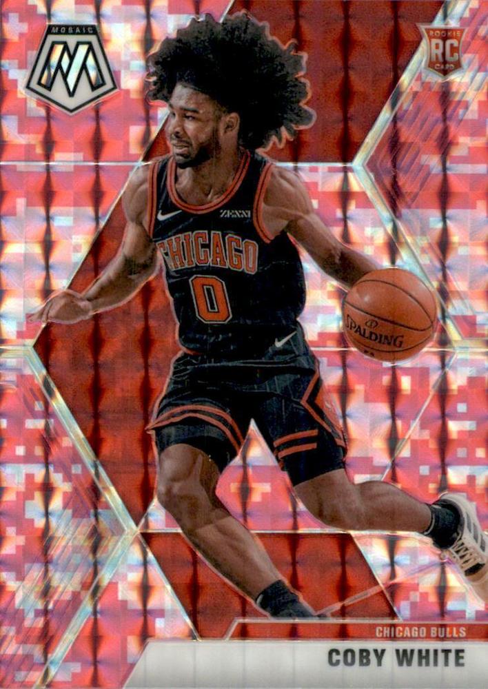 #211 Coby White - Chicago Bulls - 2019-20 Panini Mosaic - Camo Pink Basketball