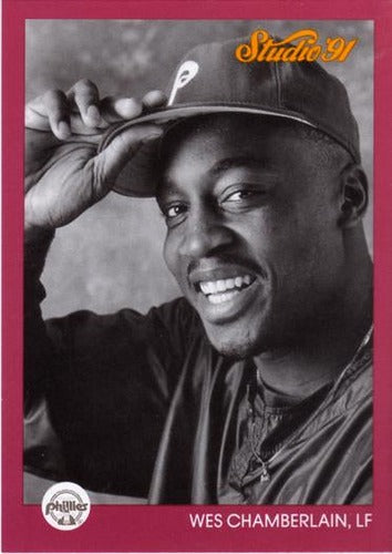 #211 Wes Chamberlain - Philadelphia Phillies - 1991 Studio Baseball