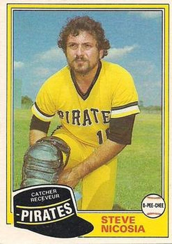 #212 Steve Nicosia - Pittsburgh Pirates - 1981 O-Pee-Chee - Gray Back Baseball