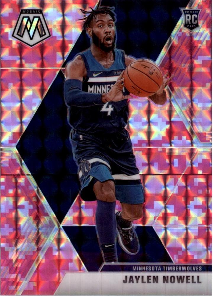 #212 Jaylen Nowell - Minnesota Timberwolves - 2019-20 Panini Mosaic - Camo Pink Basketball