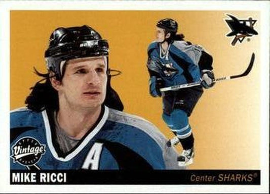 #212 Mike Ricci - San Jose Sharks - 2002-03 Upper Deck Vintage Hockey