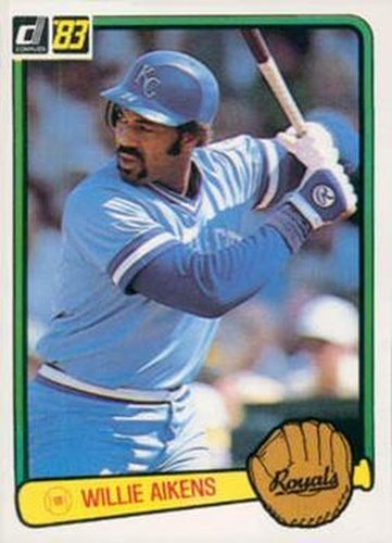#212 Willie Aikens - Kansas City Royals - 1983 Donruss Baseball