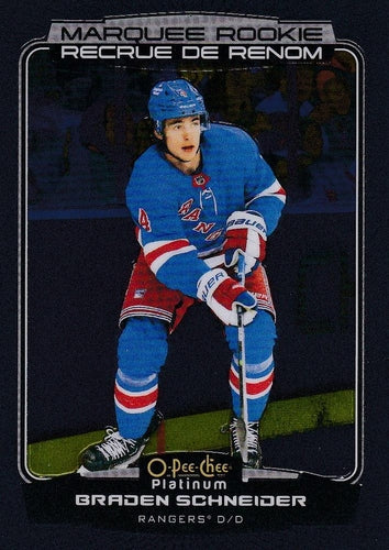 #212 Braden Schneider - New York Rangers - 2022-23 O-Pee-Chee Platinum Hockey