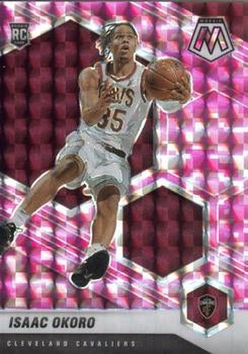 #212 Isaac Okoro - Cleveland Cavaliers - 2020-21 Panini Mosaic - Mosaic Camo Pink Basketball