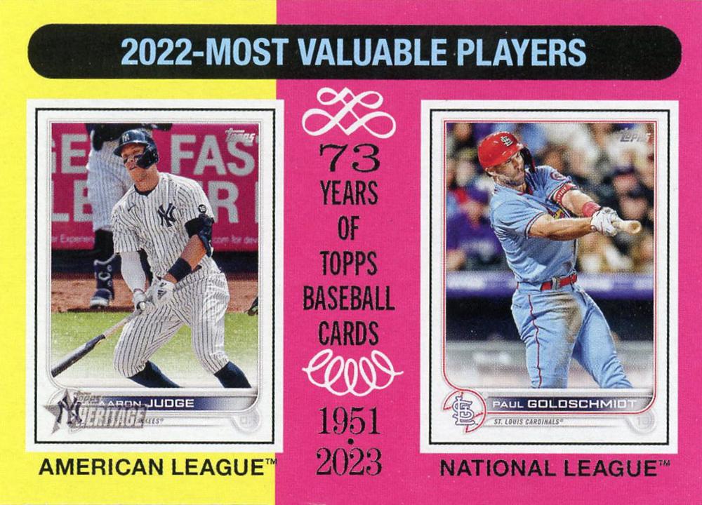 #212 2022s (Aaron Judge / Paul Goldschmidt) - New York Yankees / St. Louis Cardinals - 2024 Topps Heritage Baseball