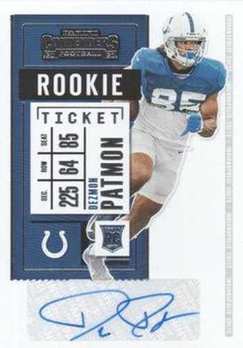 #213 Dezmon Patmon - Indianapolis Colts - 2020 Panini Contenders Football