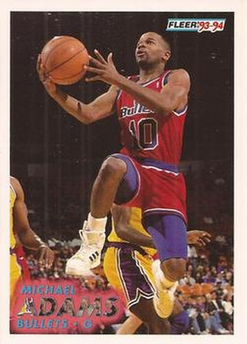 #213 Michael Adams - Washington Bullets - 1993-94 Fleer Basketball