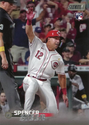 #213 Spencer Steer - Cincinnati Reds - 2023 Stadium Club Baseball