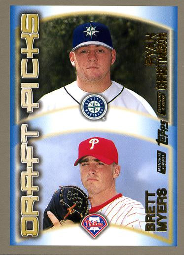 #213 Ryan Christianson / Brett Myers - Seattle Mariners / Philadelphia Phillies - 2000 Topps Baseball