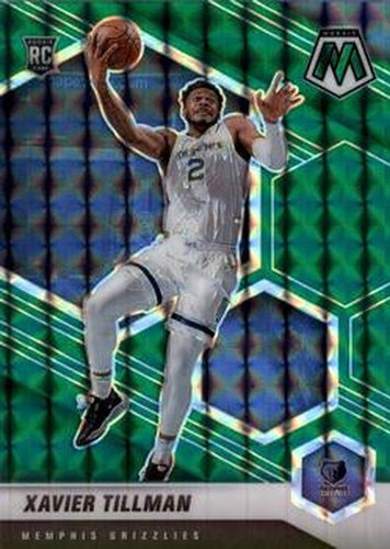 #213 Xavier Tillman - Memphis Grizzlies - 2020-21 Panini Mosaic - Mosaic Green Basketball
