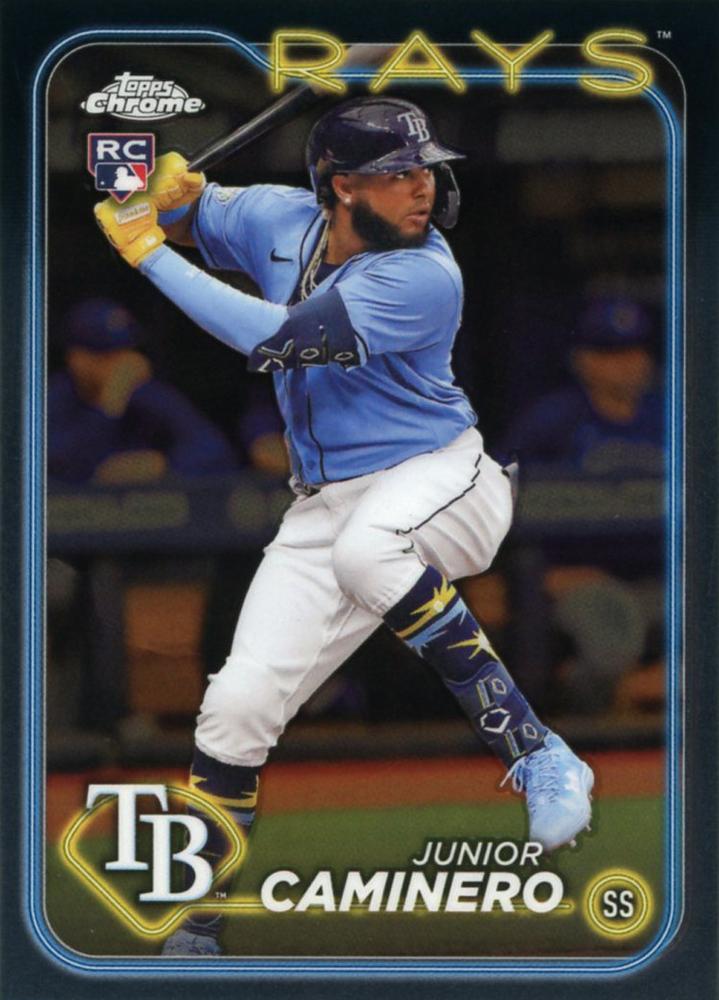 #213 Junior Caminero - Tampa Bay Rays - 2024 Topps Chrome Baseball