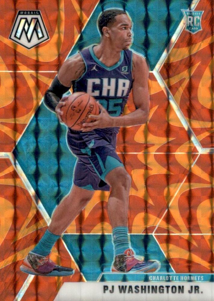 #213 PJ Washington Jr. - Charlotte Hornets - 2019-20 Panini Mosaic - Reactive Orange Basketball