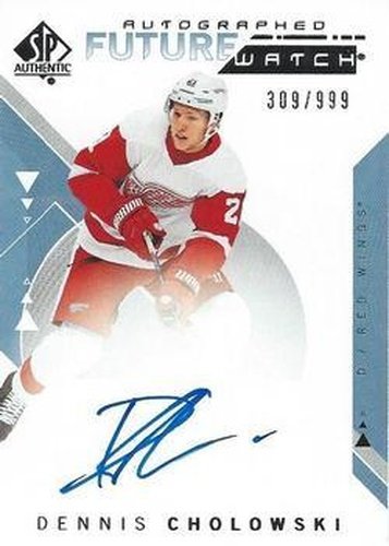 #213 Dennis Cholowski - Detroit Red Wings - 2018-19 SP Authentic Hockey