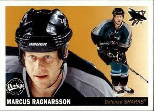 #213 Marcus Ragnarsson - San Jose Sharks - 2002-03 Upper Deck Vintage Hockey
