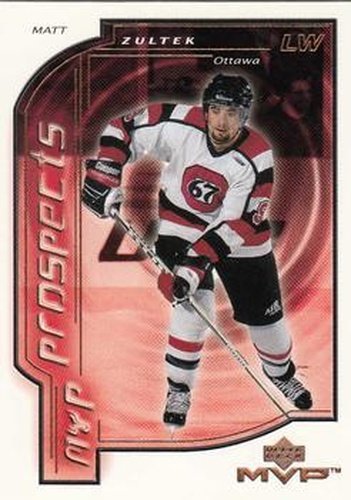 #213 Matt Zultek - Ottawa 67's - 2000-01 Upper Deck MVP Hockey