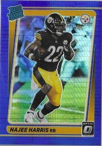 #213 Najee Harris - Pittsburgh Steelers - 2021 Donruss Optic - Blue Hyper Football