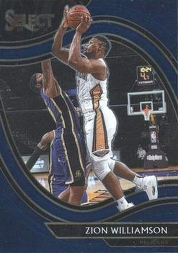 #213 Zion Williamson - New Orleans Pelicans - 2020-21 Panini Select - Blue Basketball