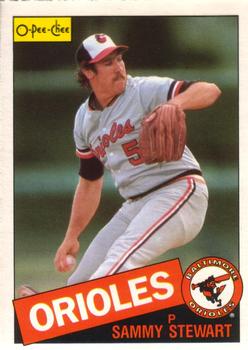 #213 Sammy Stewart - Baltimore Orioles - 1985 O-Pee-Chee Baseball