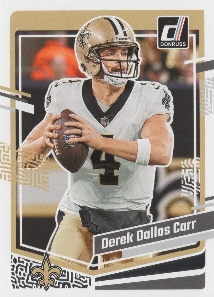 #213b Derek Carr - New Orleans Saints - 2023 Donruss Football