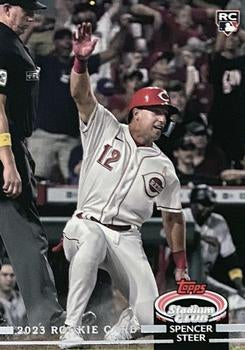 #213b Spencer Steer - Cincinnati Reds - 2023 Stadium Club Baseball