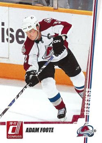 #214 Adam Foote - Colorado Avalanche - 2010-11 Donruss Hockey