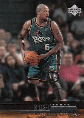 #214 Terry Mills - Detroit Pistons - 1999-00 Upper Deck Basketball