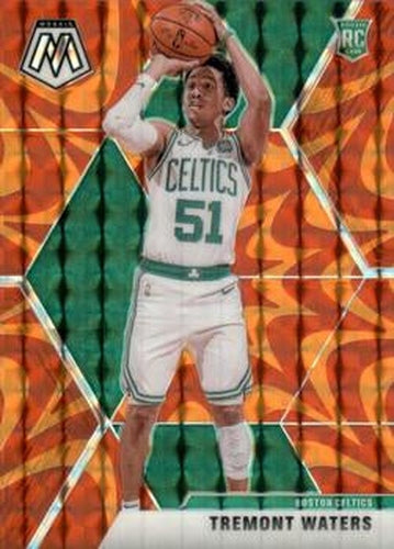 #214 Tremont Waters - Boston Celtics - 2019-20 Panini Mosaic - Reactive Orange Basketball