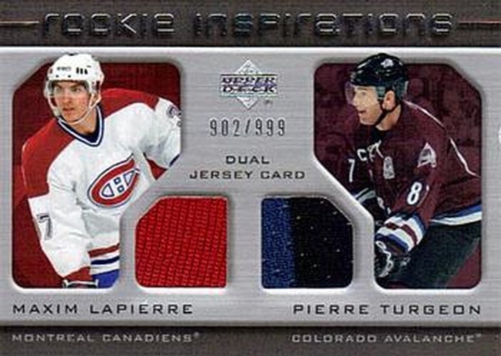 #214 Maxim Lapierre / Pierre Turgeon - Montreal Canadiens / Colorado Avalanche - 2005-06 Upper Deck Rookie Update Hockey