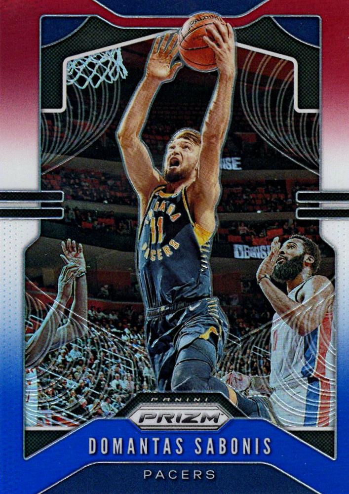 #215 Domantas Sabonis - Indiana Pacers - 2019-20 Panini Prizm - Prizms Red White and Blue Basketball
