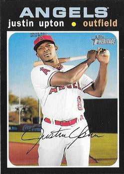 #215 Justin Upton - Los Angeles Angels - 2020 Topps Heritage Baseball