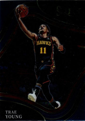 #215 Trae Young - Atlanta Hawks - 2021-22 Panini Select - Blue Basketball