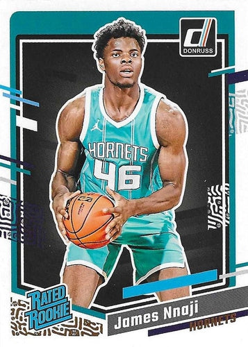 #215 James Nnaji - Charlotte Hornets - 2023-24 Donruss Basketball