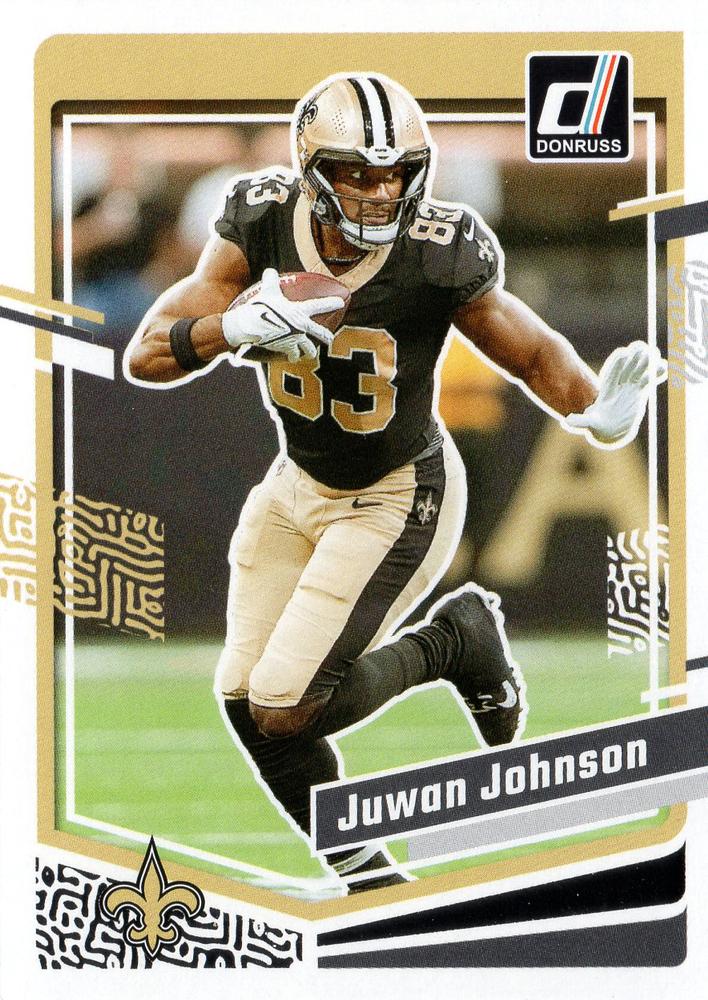 #215 Juwan Johnson - New Orleans Saints - 2023 Donruss Football