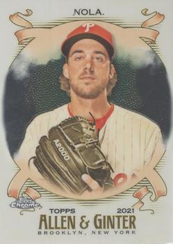 #215 Aaron Nola - Philadelphia Phillies - 2021 Topps Allen & Ginter Chrome Baseball