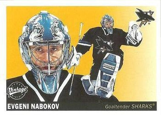 #215 Evgeni Nabokov - San Jose Sharks - 2002-03 Upper Deck Vintage Hockey