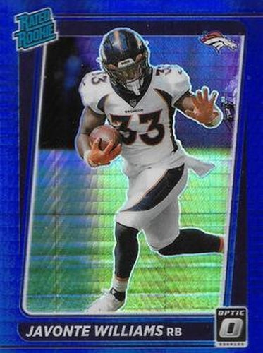 #215 Javonte Williams - Denver Broncos - 2021 Donruss Optic - Blue Hyper Football