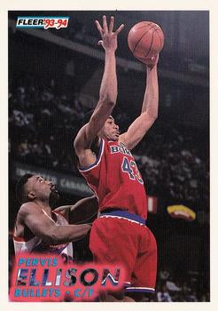 #215 Pervis Ellison - Washington Bullets - 1993-94 Fleer Basketball