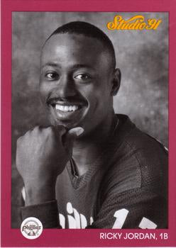 #215 Ricky Jordan - Philadelphia Phillies - 1991 Studio Baseball