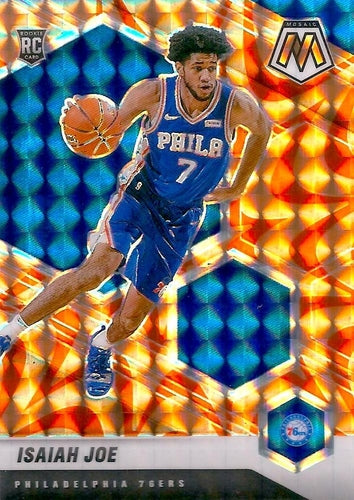 #216 Isaiah Joe - Philadelphia 76ers - 2020-21 Panini Mosaic - Mosaic Reactive Orange Basketball