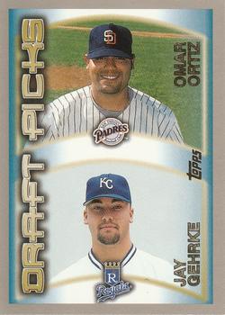#216 Omar Ortiz / Jay Gehrke - San Diego Padres / Kansas City Royals - 2000 Topps Baseball