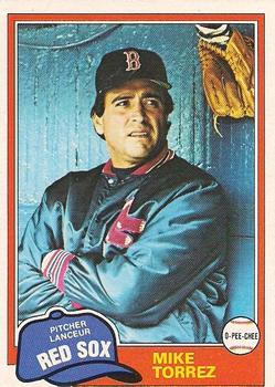 #216 Mike Torrez - Boston Red Sox - 1981 O-Pee-Chee - Gray Back Baseball