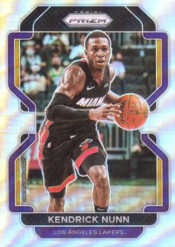 #216 Kendrick Nunn - Los Angeles Lakers - 2021-22 Panini Prizm - Silver Basketball